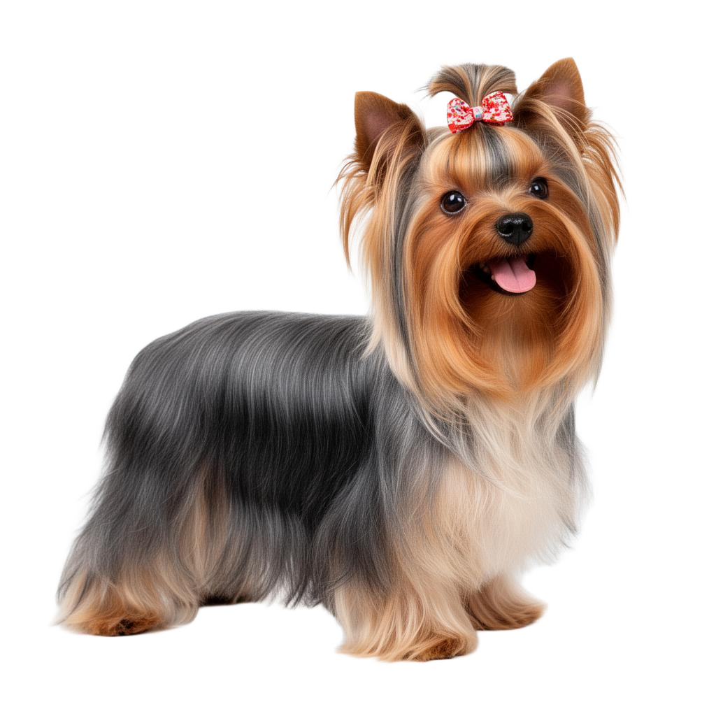 Freshly groomed yorkshire terrier